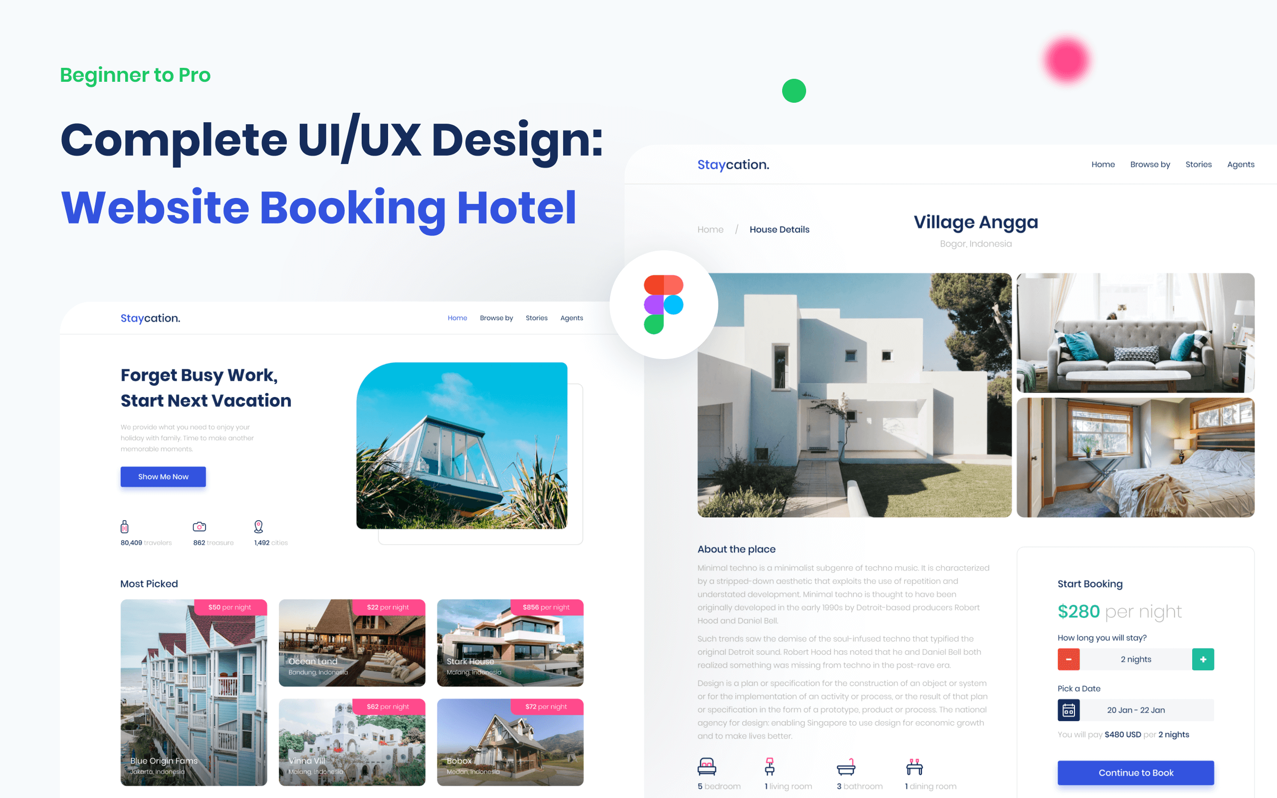 Kelas Learn Figma Complete UI/UX Designer: Website Booking Hotel di BuildWith Angga